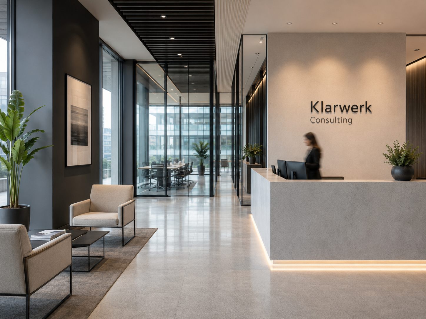 Empfangsbereich der Büroräume von Klarwerk Consulting